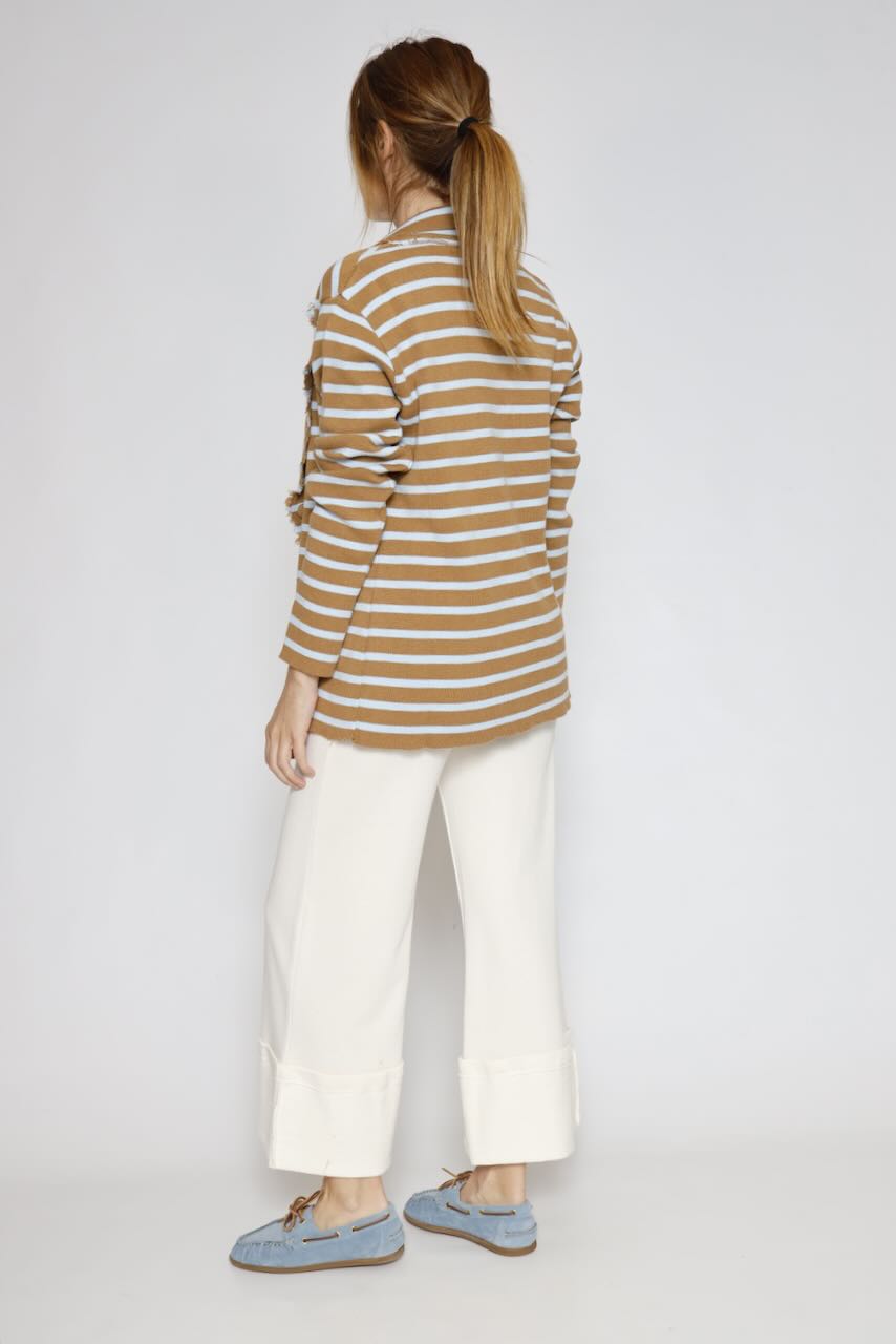 CHAQUETA P26MS601-CAMEL/AZUL