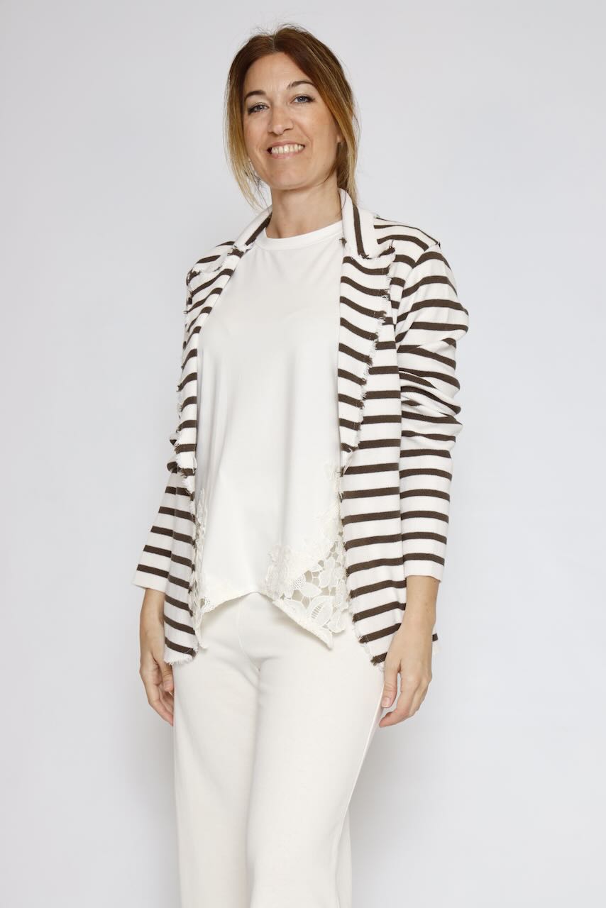 CHAQUETA P26MS601-LATTE/MARRON