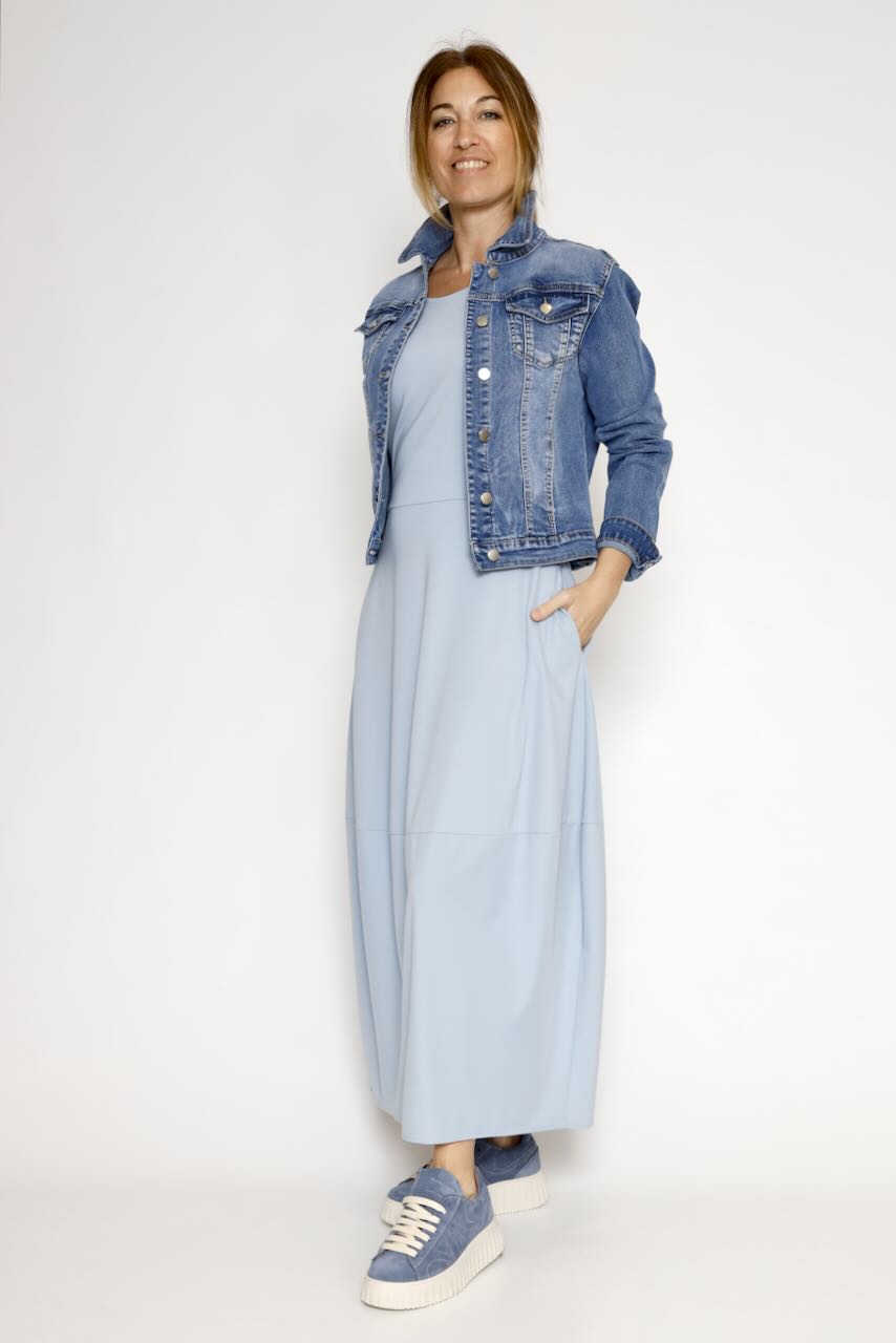 VESTIDO P26FL701-CELESTE
