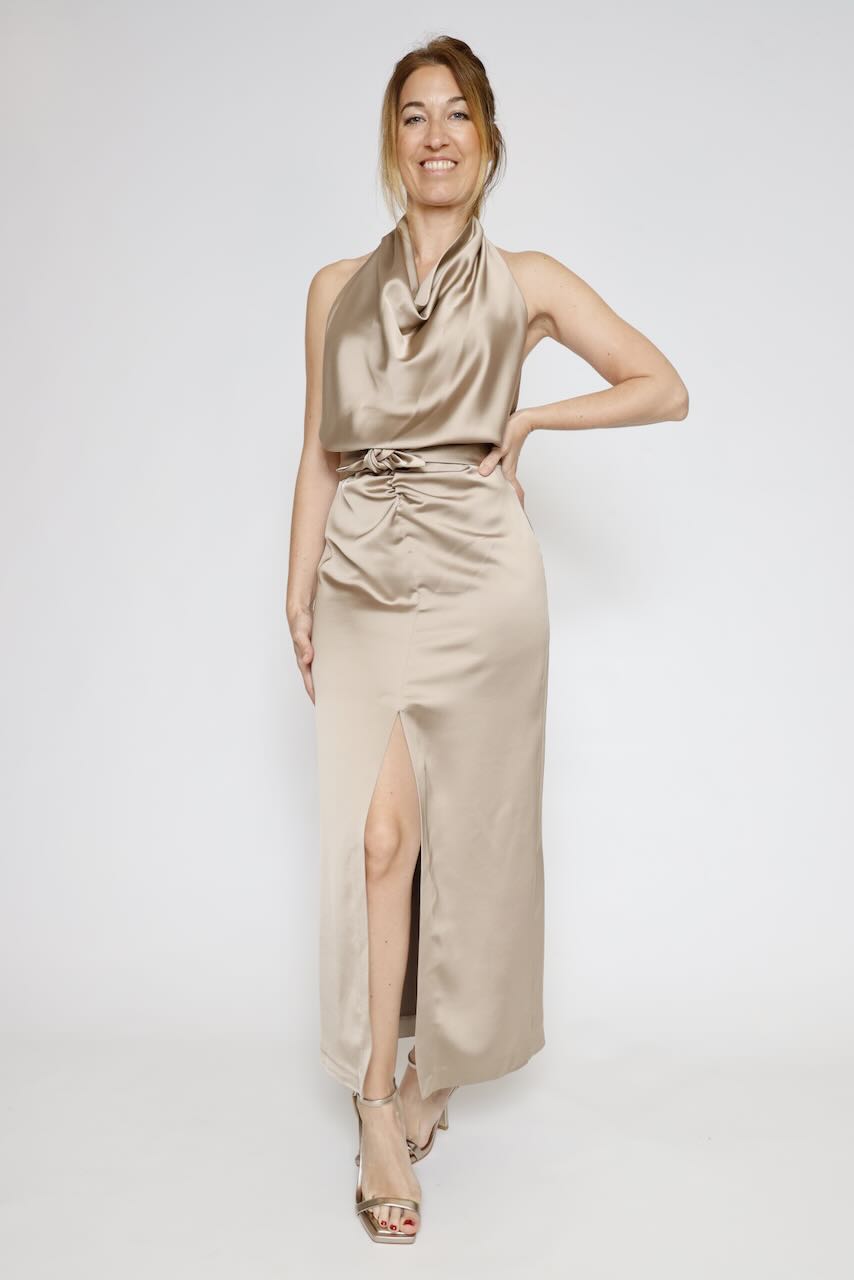 VESTIDO AFZJLBA-TAUPE
