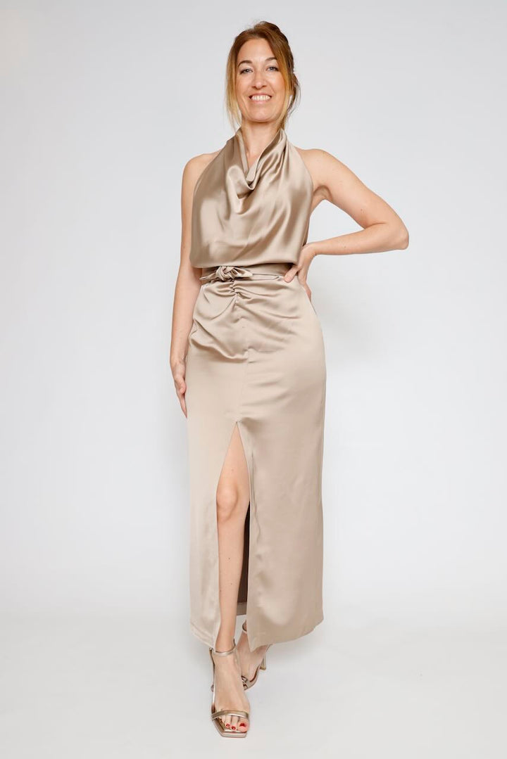 VESTIDO AFZJLBA-TAUPE