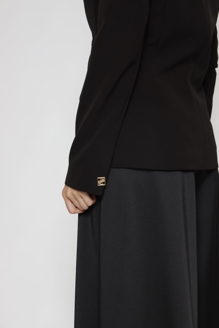CHAQUETA ENTALLADA 54-1041-NEGRO