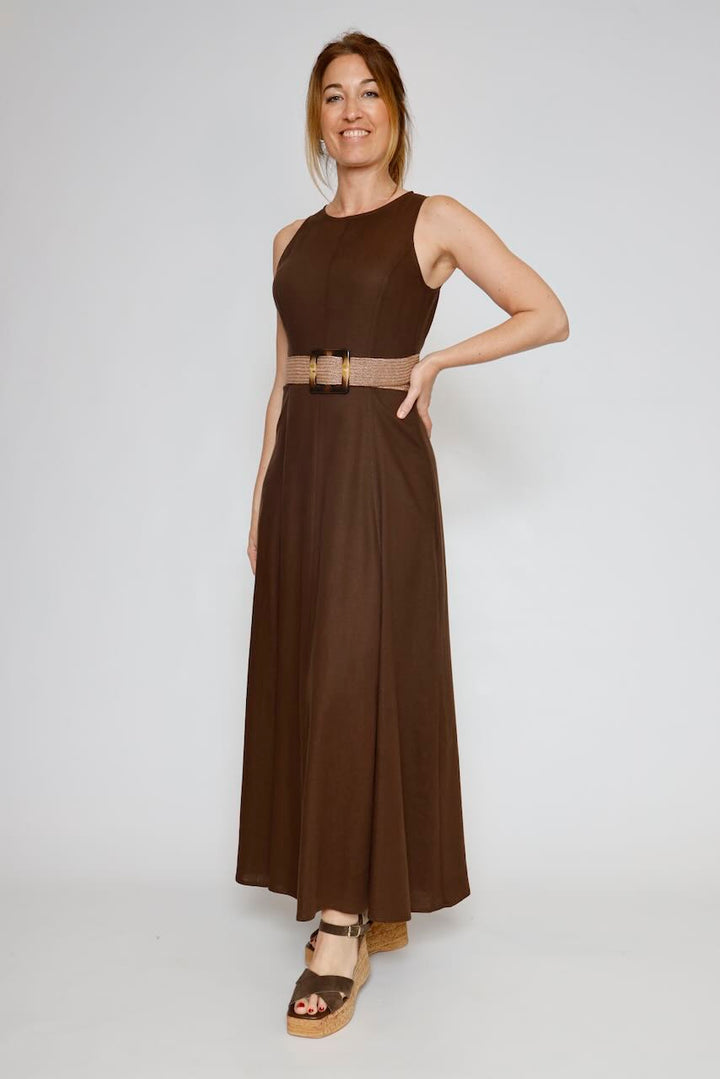 VESTIDO 63-3360-CHOCOLATE
