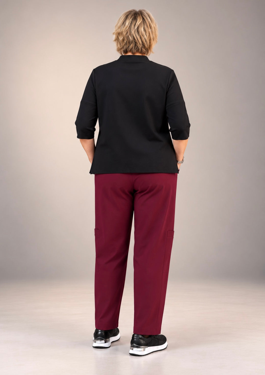 PANTALON BURDEOS ANCHO A26FL208