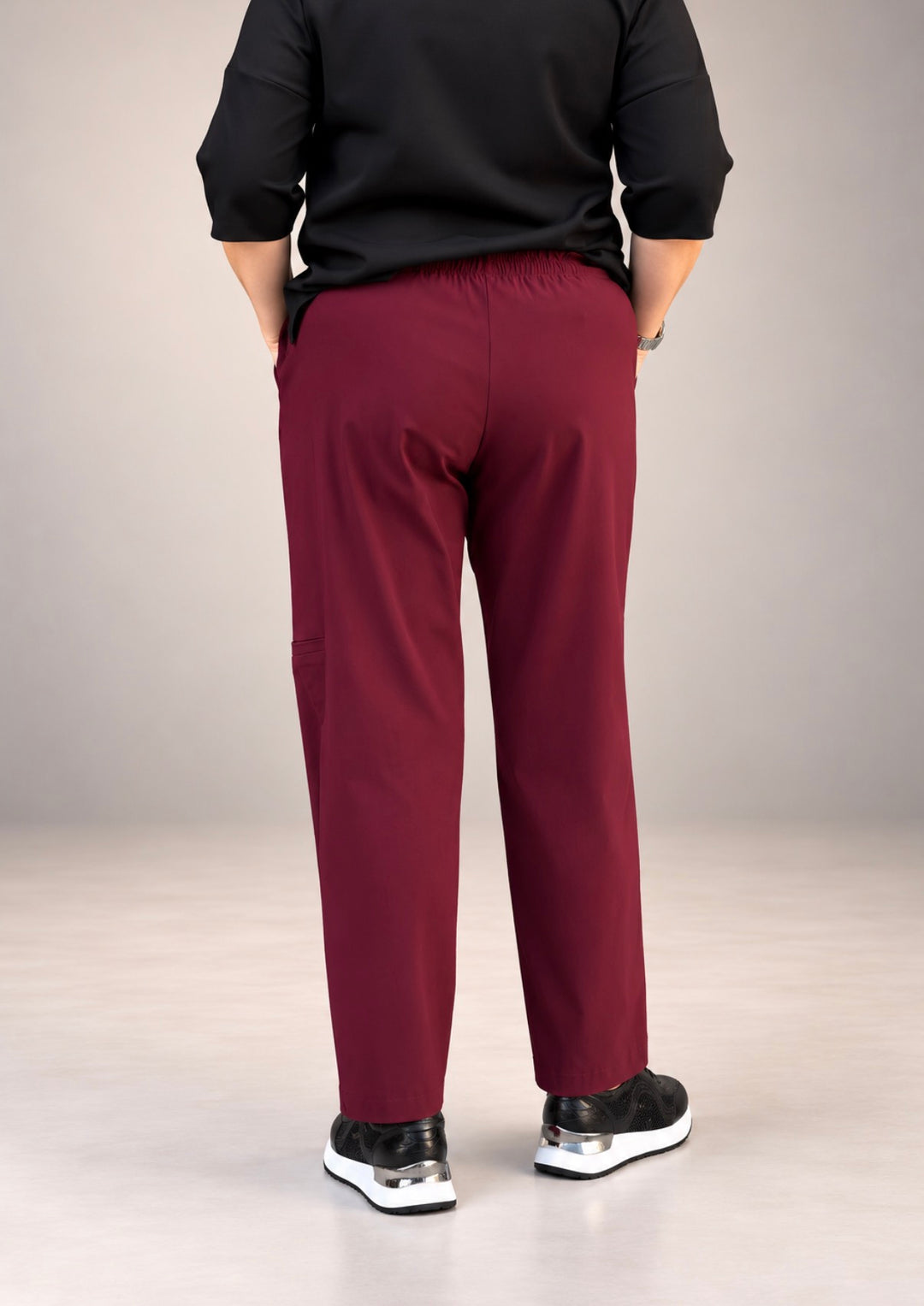 PANTALON BURDEOS ANCHO A26FL208