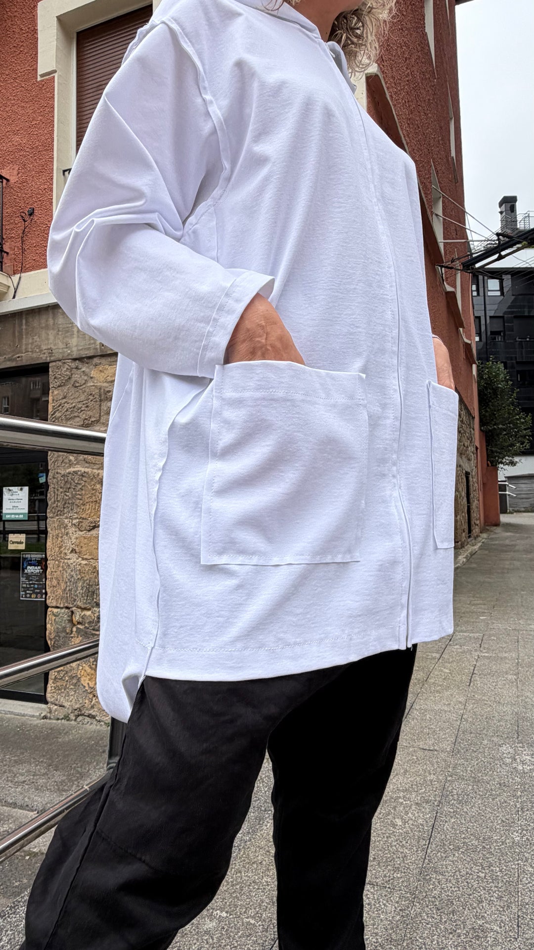 CHAQUETA OVER 312680115-BLANCO