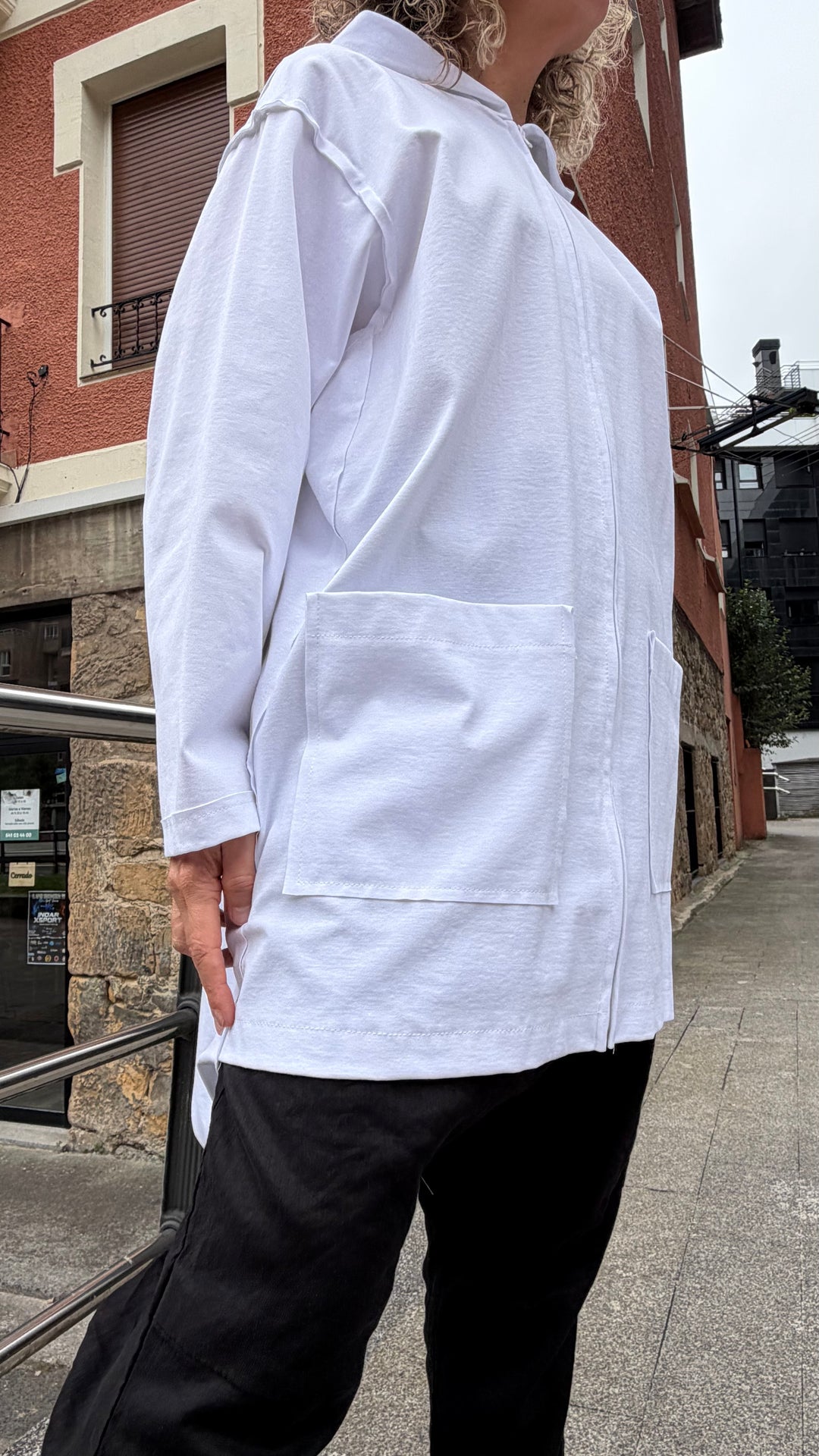 CHAQUETA OVER 312680115-BLANCO