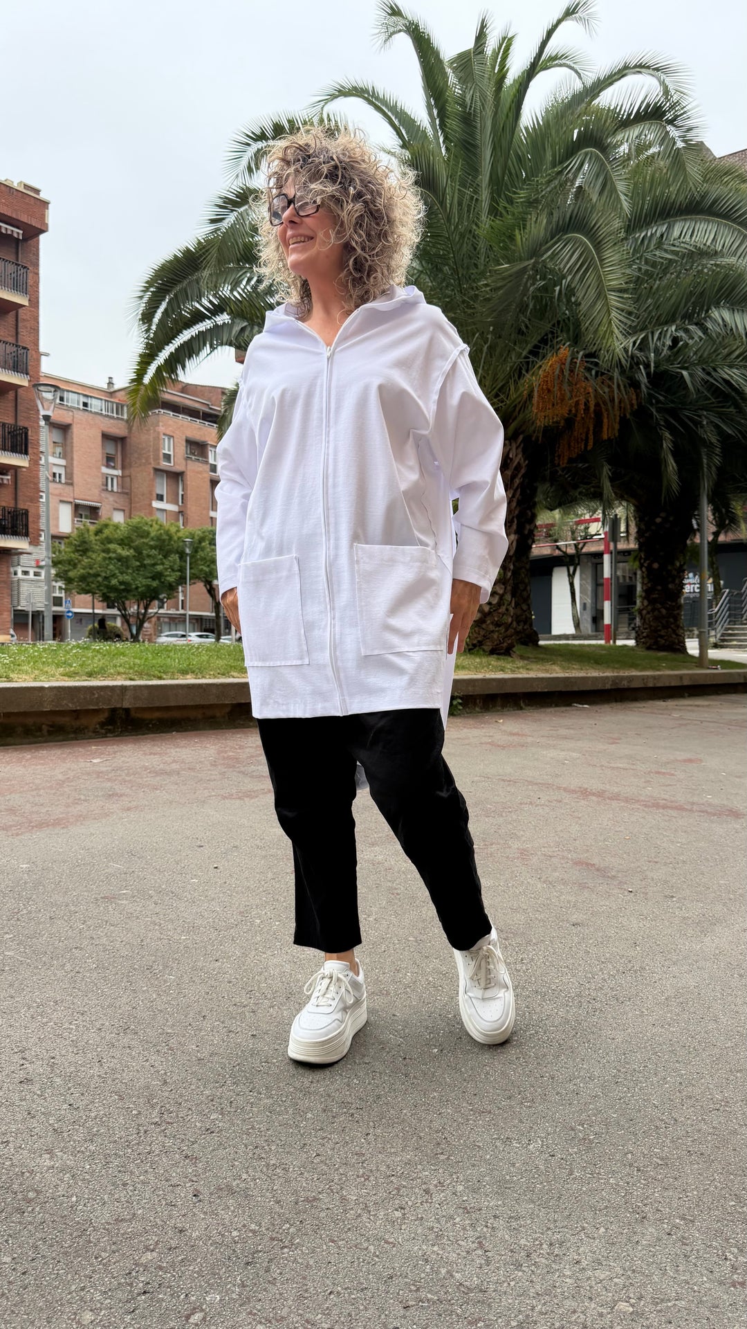 CHAQUETA OVER 312680115-BLANCO