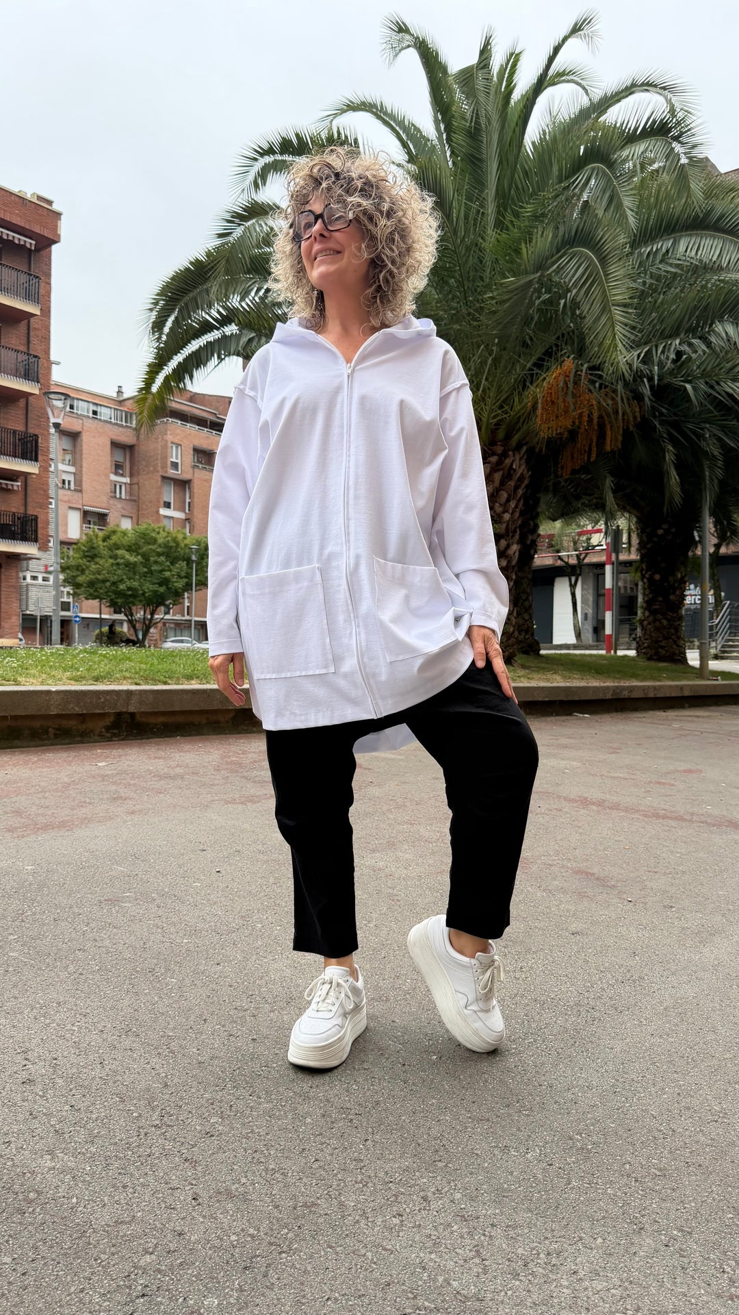 CHAQUETA OVER 312680115-BLANCO