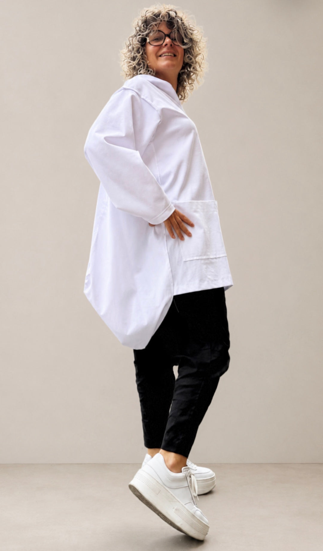 CHAQUETA OVER 312680115-BLANCO