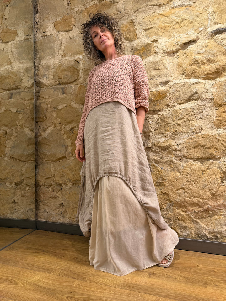 VESTIDO P26DD720-BEIGE