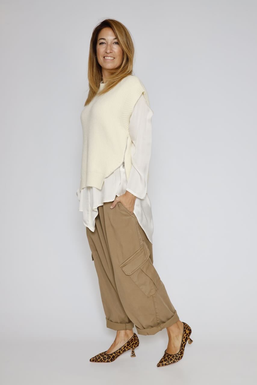 CHALECO PHANCY-BEIGE