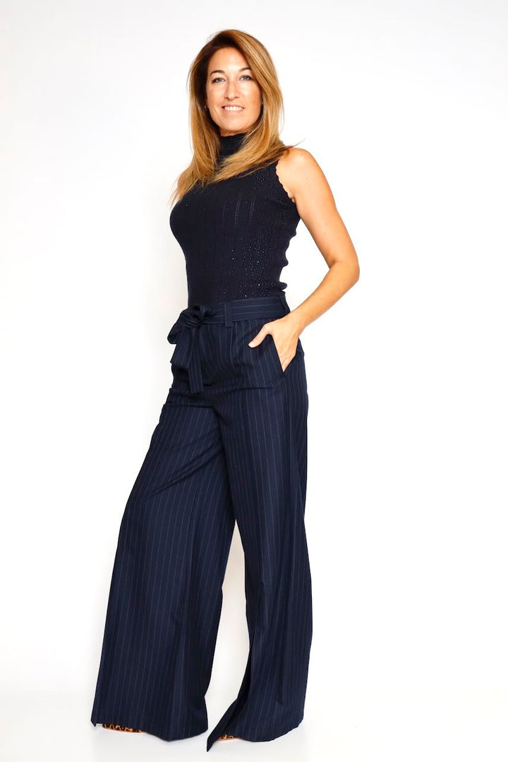 PANTALÓN RAYAS WV3008W813D4-MARINO