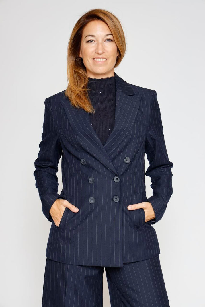 CHAQUETA RAYAS WJ3007W813D4-MARINO