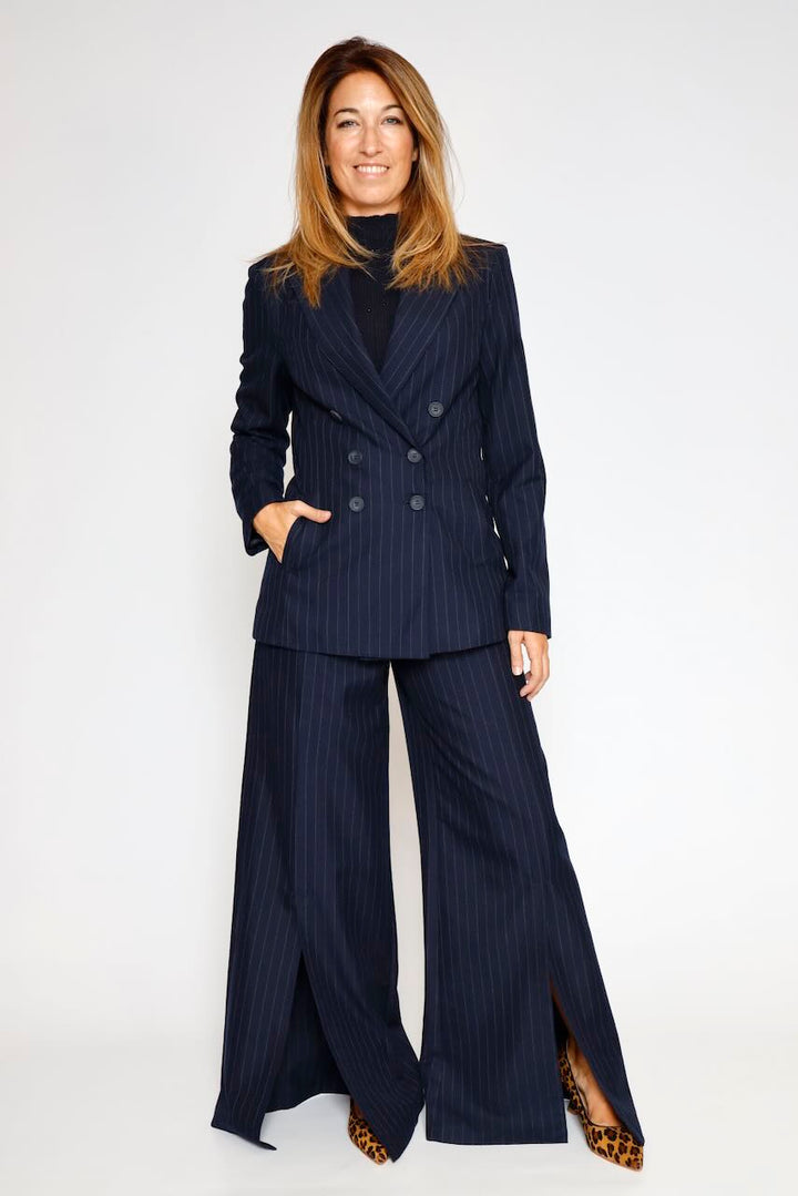 CHAQUETA RAYAS WJ3007W813D4-MARINO