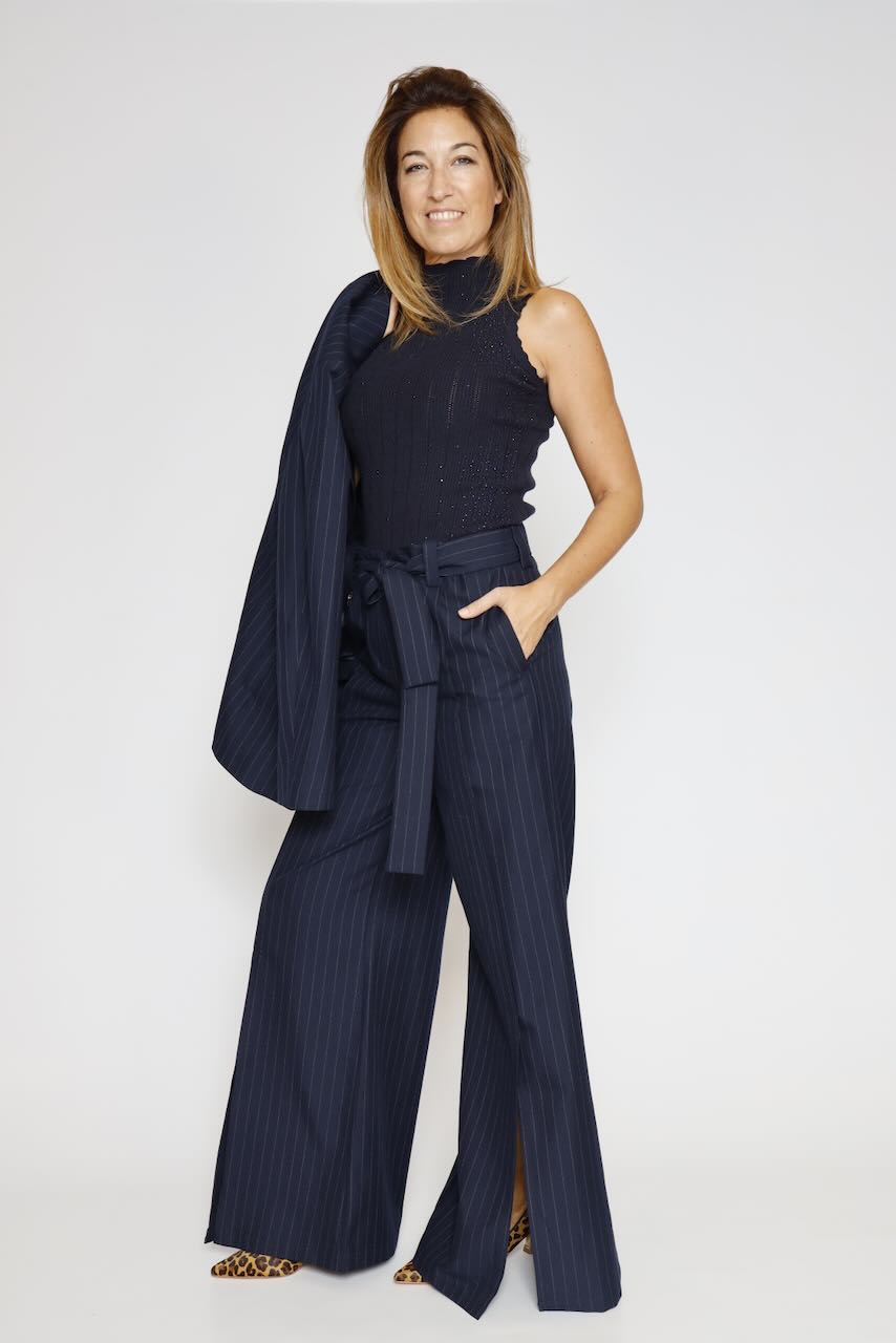 CHAQUETA RAYAS WJ3007W813D4-MARINO