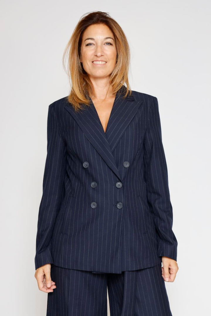 CHAQUETA RAYAS WJ3007W813D4-MARINO