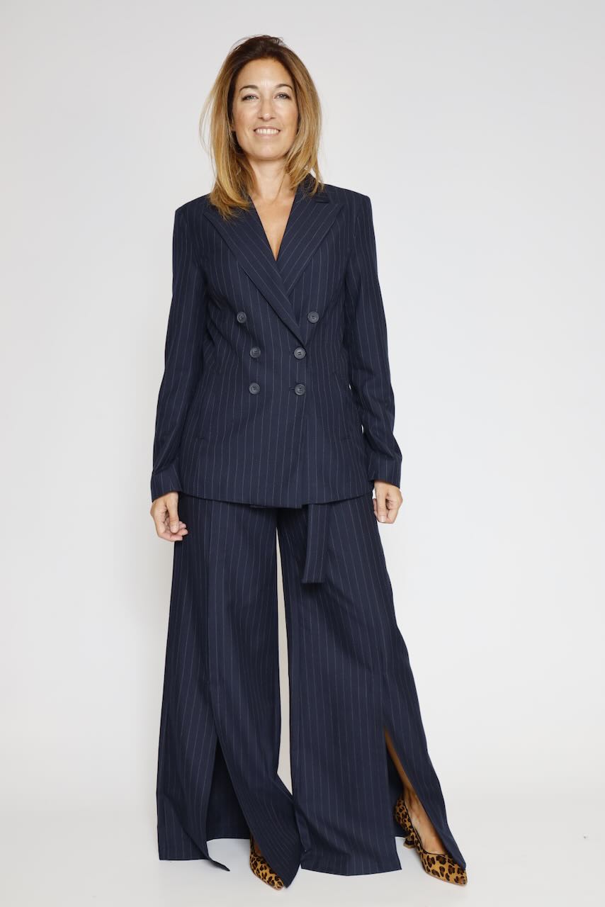 CHAQUETA RAYAS WJ3007W813D4-MARINO