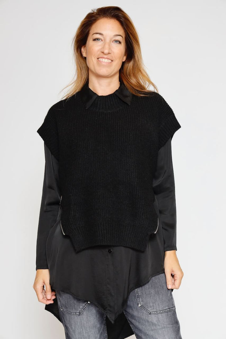 CHALECO PHANCY-NEGRO