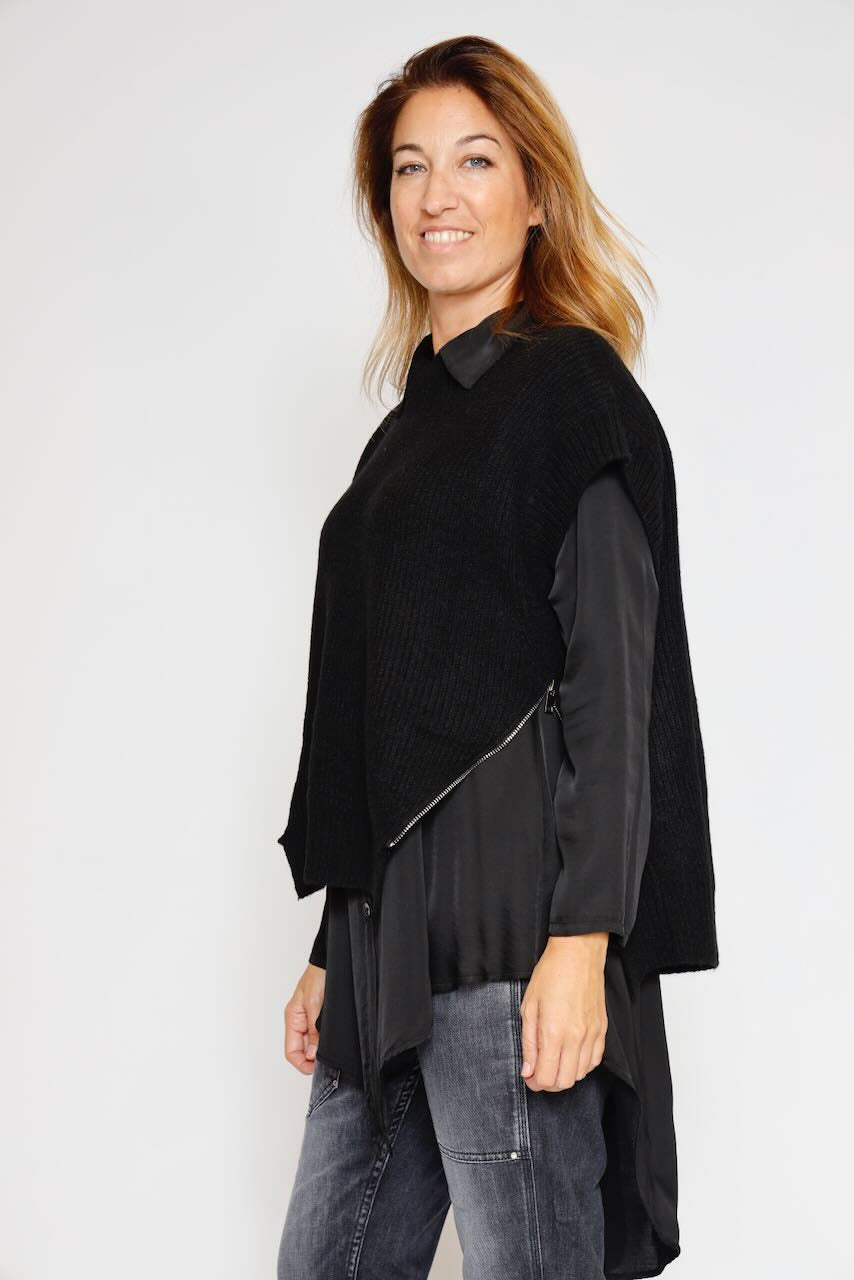 CHALECO PHANCY-NEGRO