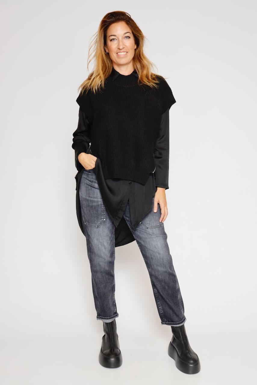 CHALECO PHANCY-NEGRO