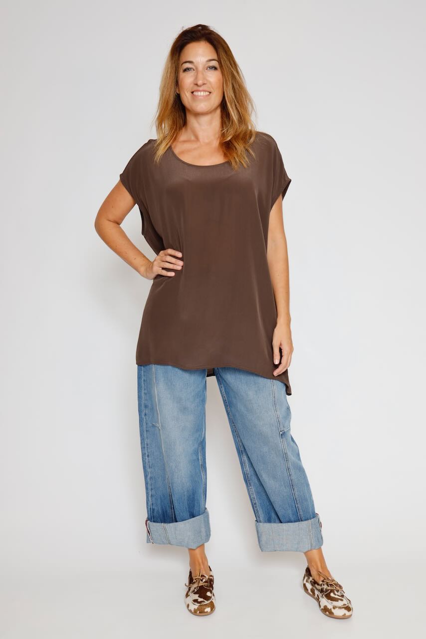 BLUSA/LARGONA P25AN127-MARRON