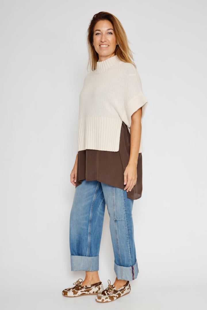 BLUSA/LARGONA P25AN127-MARRON