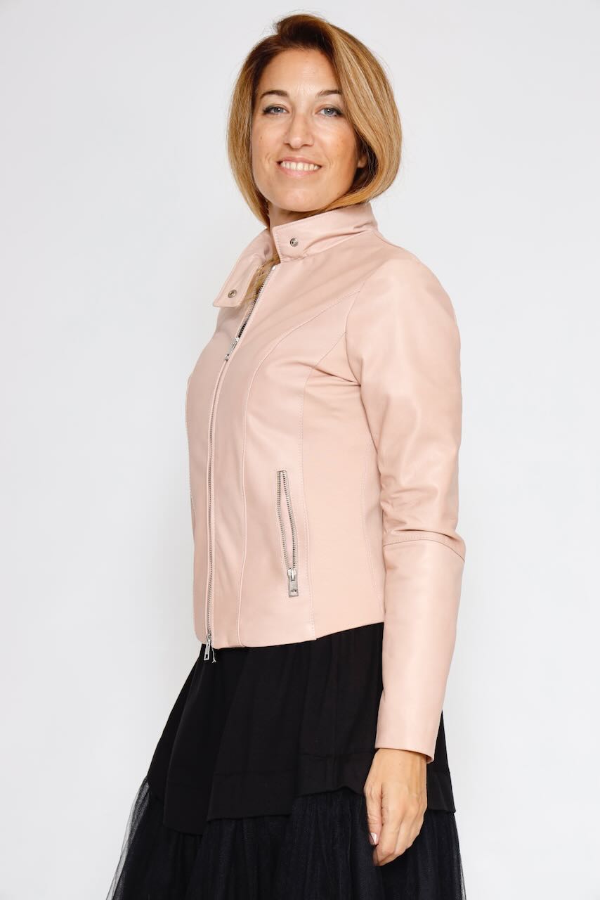 CAZADORA PIEL RP8SL3-ROSA