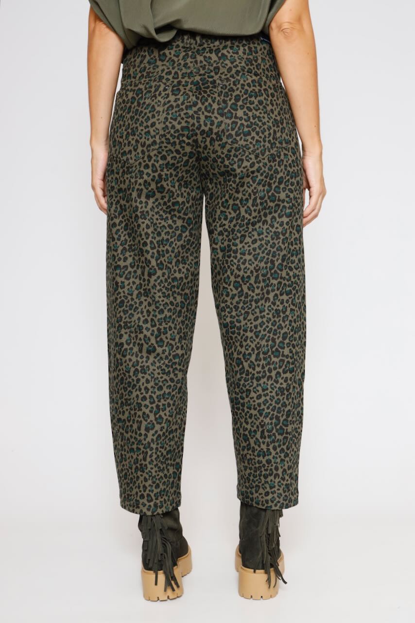 PANTALON ROSALIA FAWN-VERDE