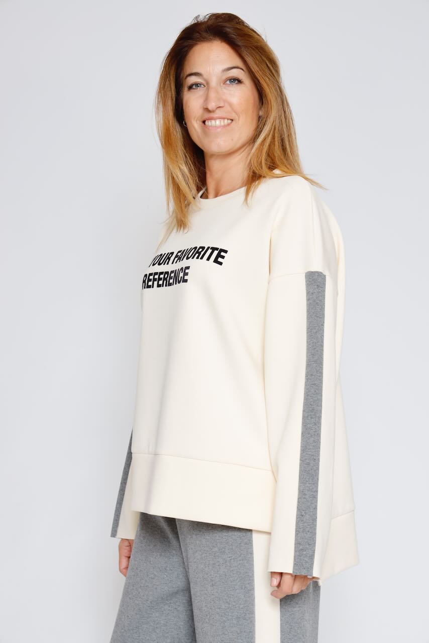 SUDADERA A25MF407-LATTE