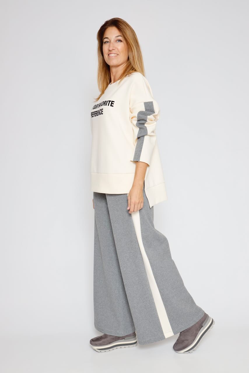 SUDADERA A25MF407-LATTE