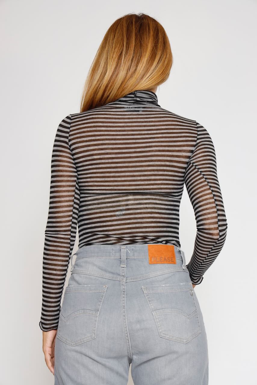 CAMISETA BY09144-RAYAS GRIS