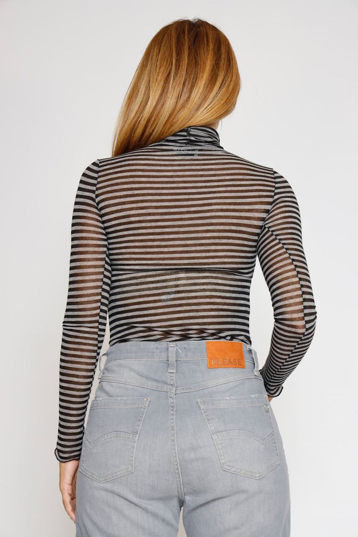 CAMISETA BY09144-RAYAS GRIS