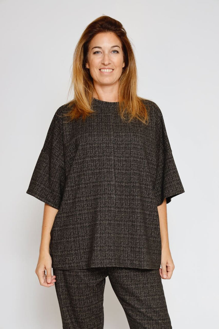 SUDADERA F140KPH-NEGRO/BEIGE