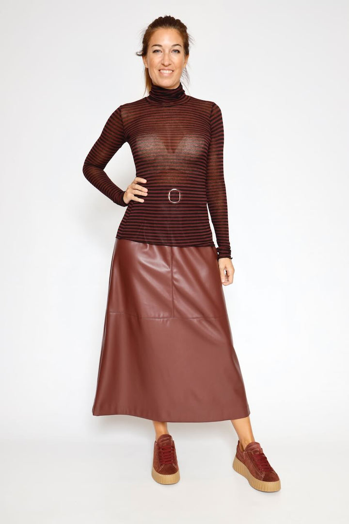 CAMISETA BY09144-RAYAS BURDEOS