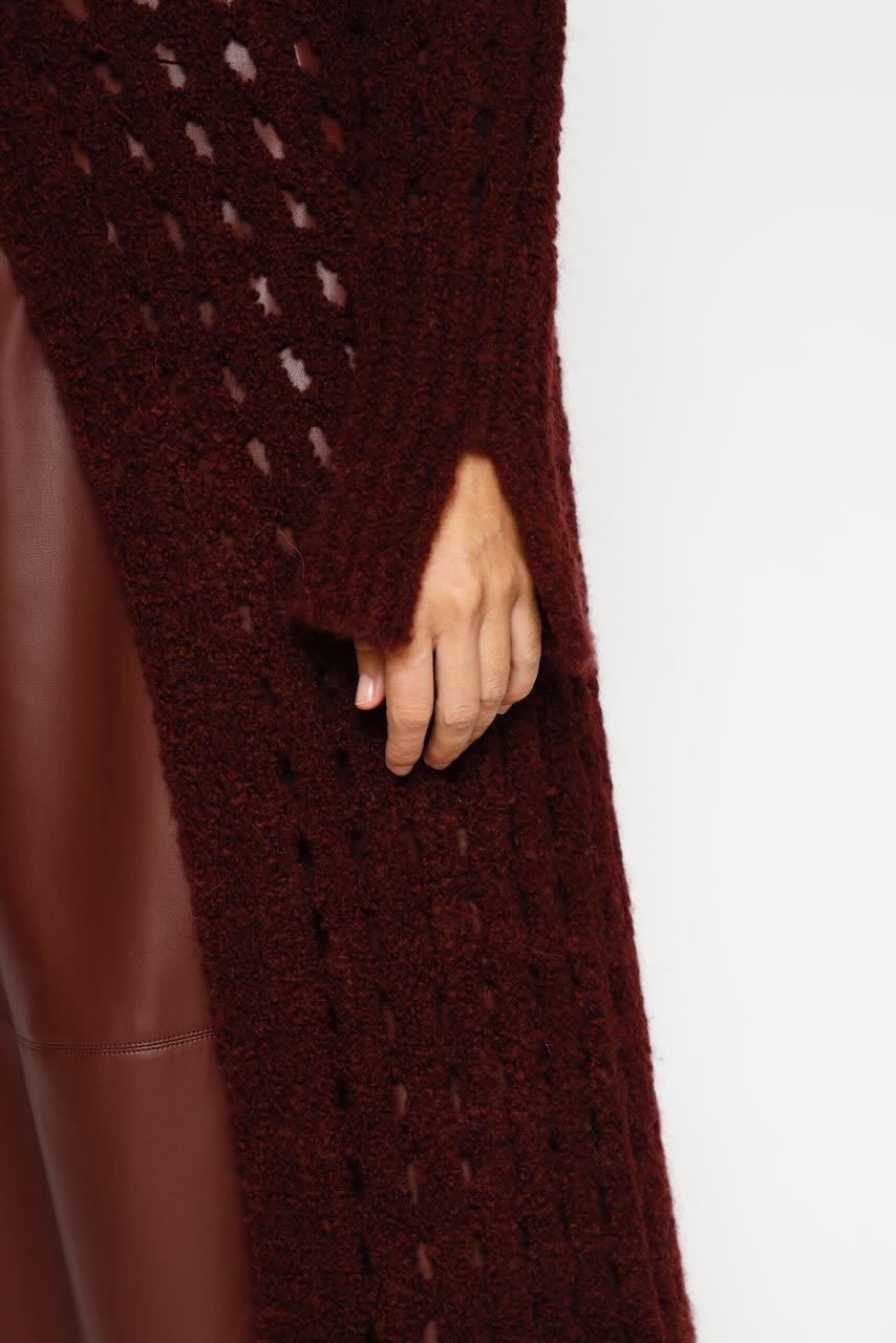 CARDIGAN A25DI518-BURDEOS