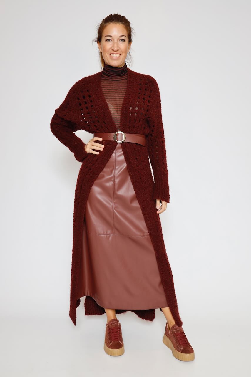CARDIGAN A25DI518-BURDEOS