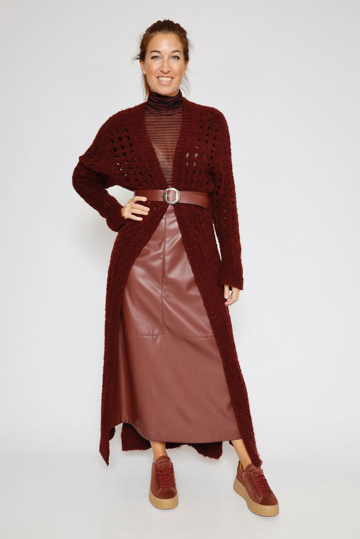 CARDIGAN A25DI518-BURDEOS