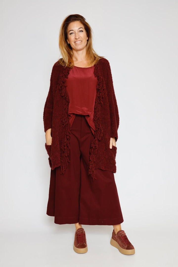 CARDIGAN A25IT527-BURDEOS