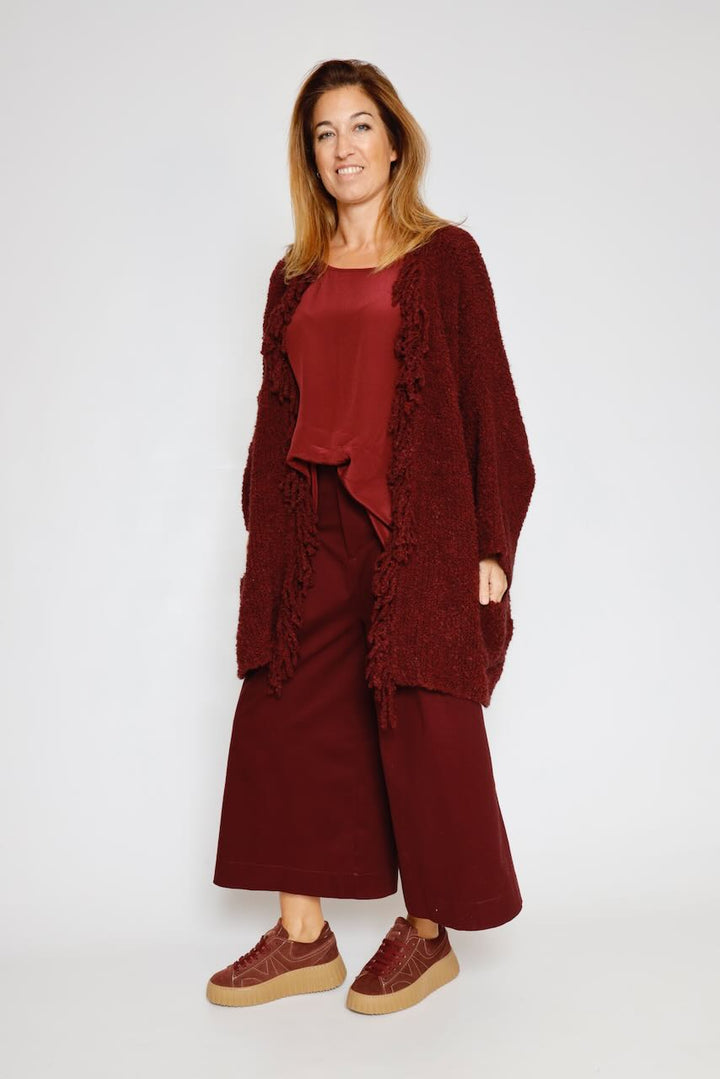 CARDIGAN A25IT527-BURDEOS