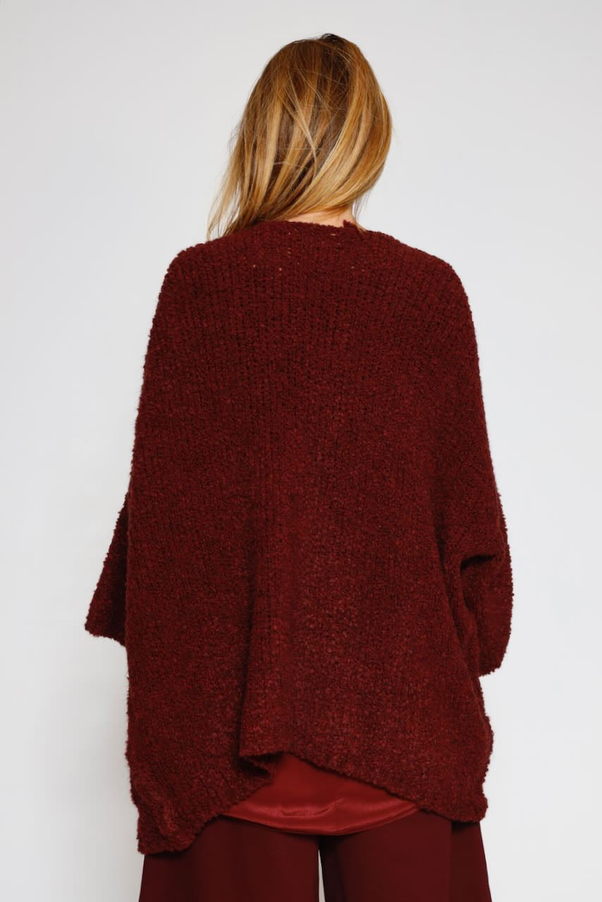 CARDIGAN A25IT527-BURDEOS
