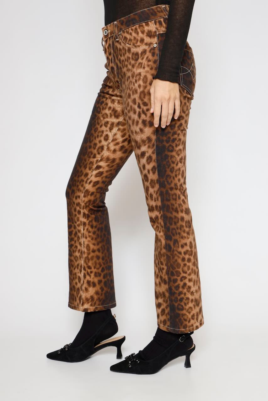 Pantalones flare estampado animal print P0XBDNCC97-ANIMAL PRINT