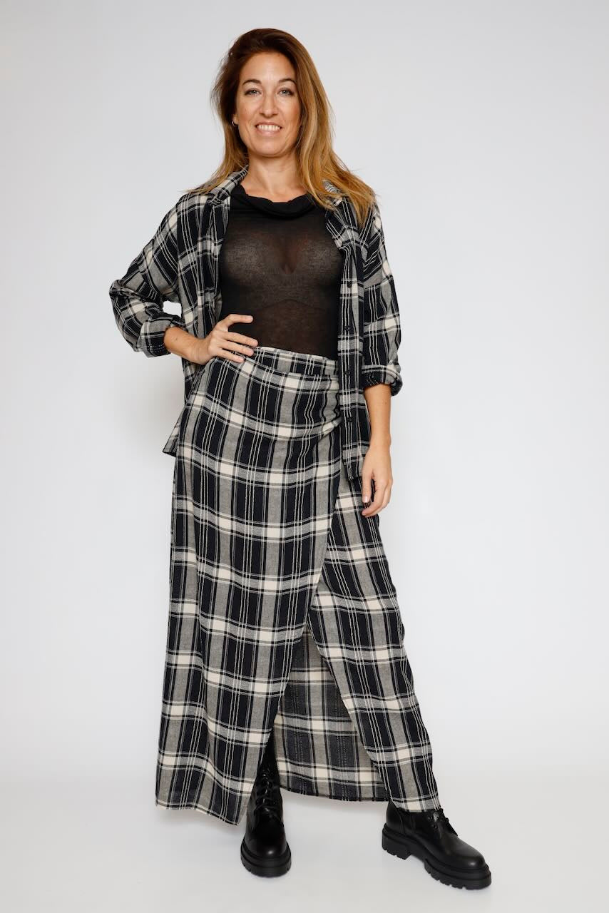 FALDA I254110-AZUL/BEIGE