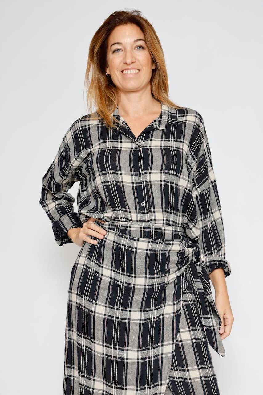 CAMISA I255114-AZUL/BEIGE