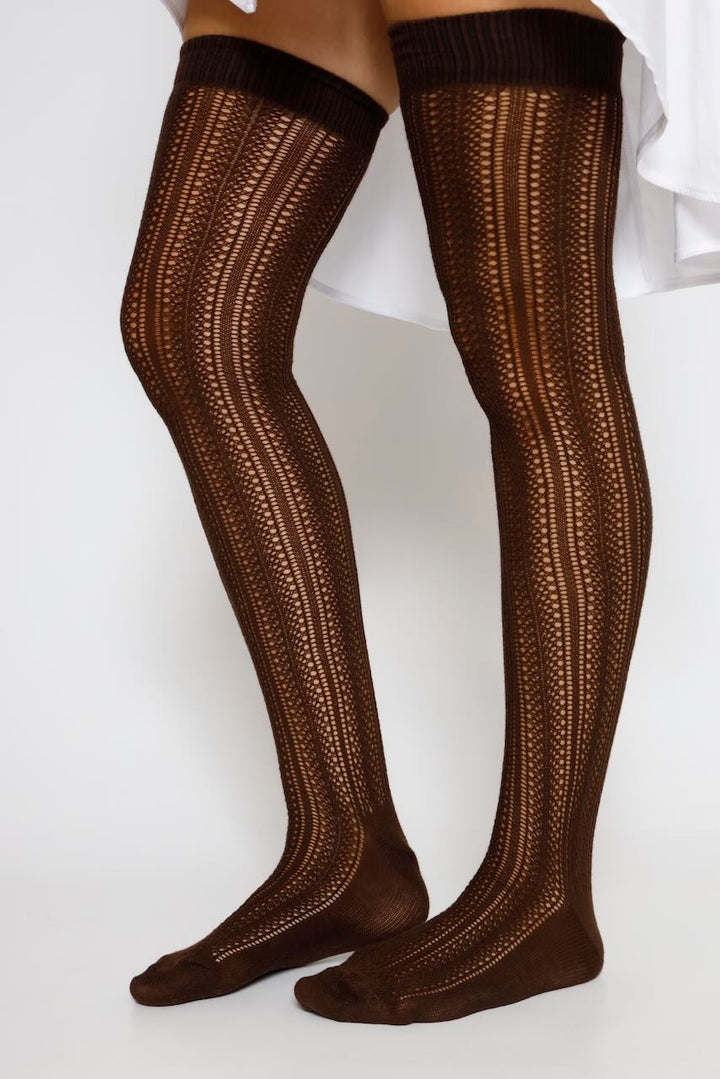 MEDIAS LONGUETTE PARAGINATRA-MARRON