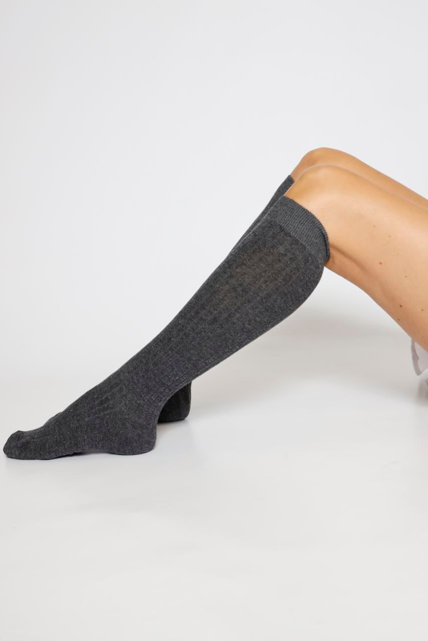 CALCETINES LARGOS LUREX BU1554-GRIS