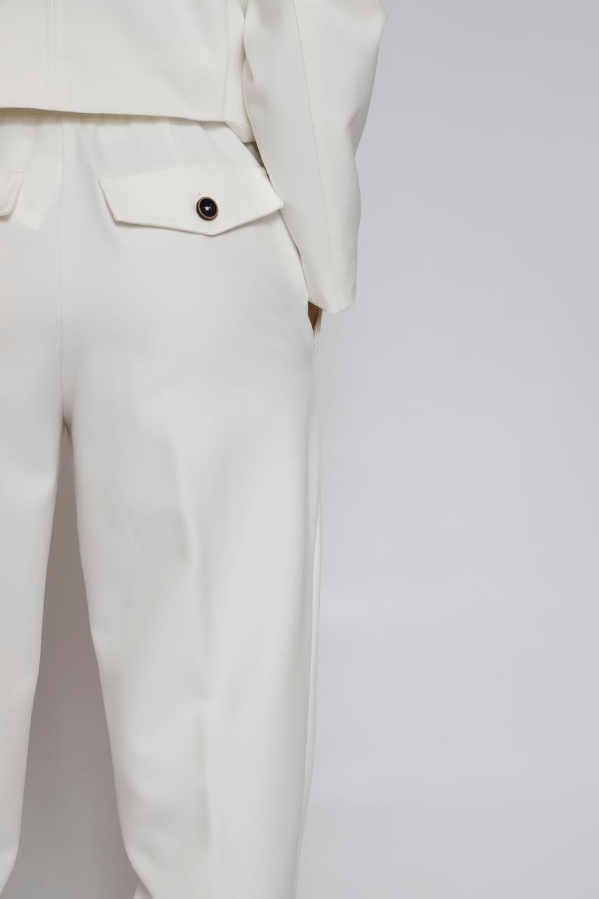 PANTALÓN CON CINTURILLA ELÁSTICA 54-5091-BLANCO