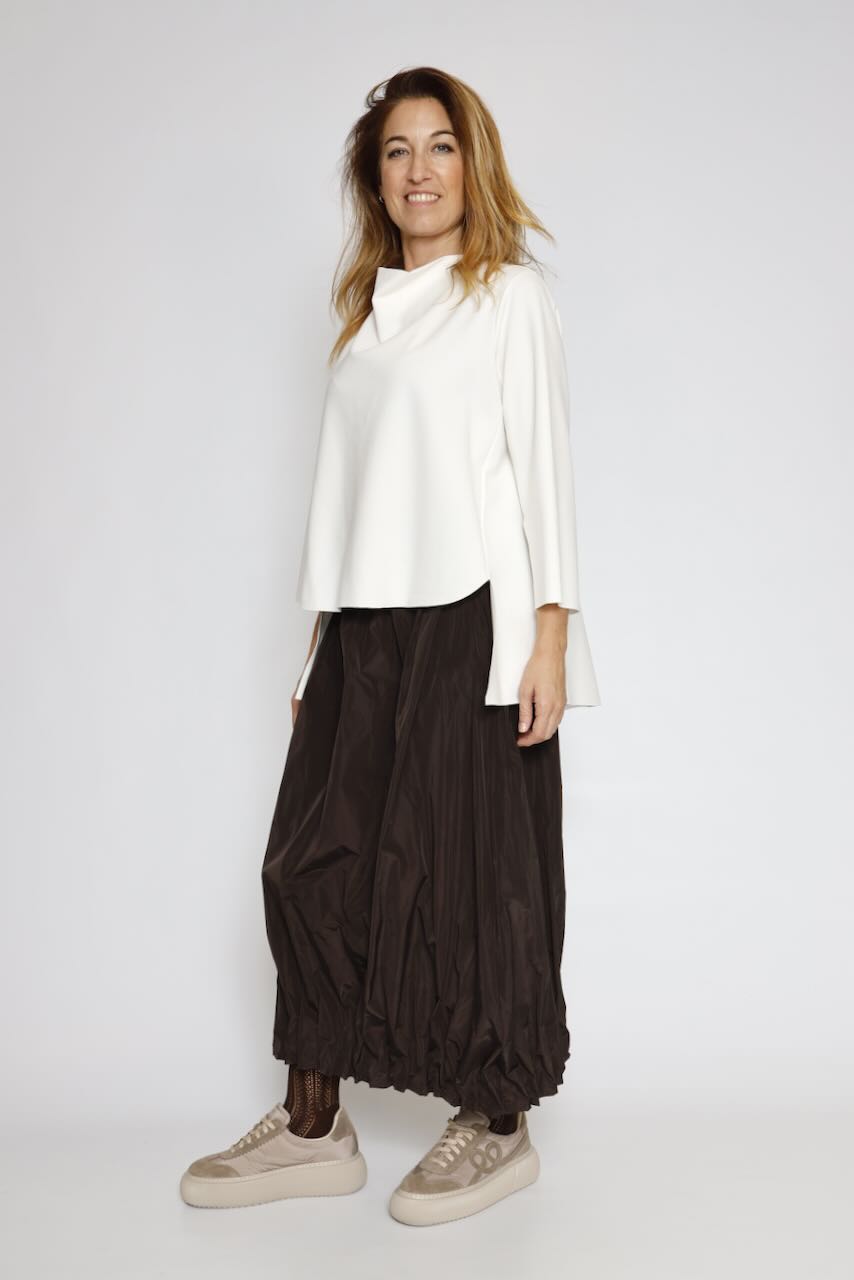 BLUSA ASIMÉTRICA 54-2147-BLANCO