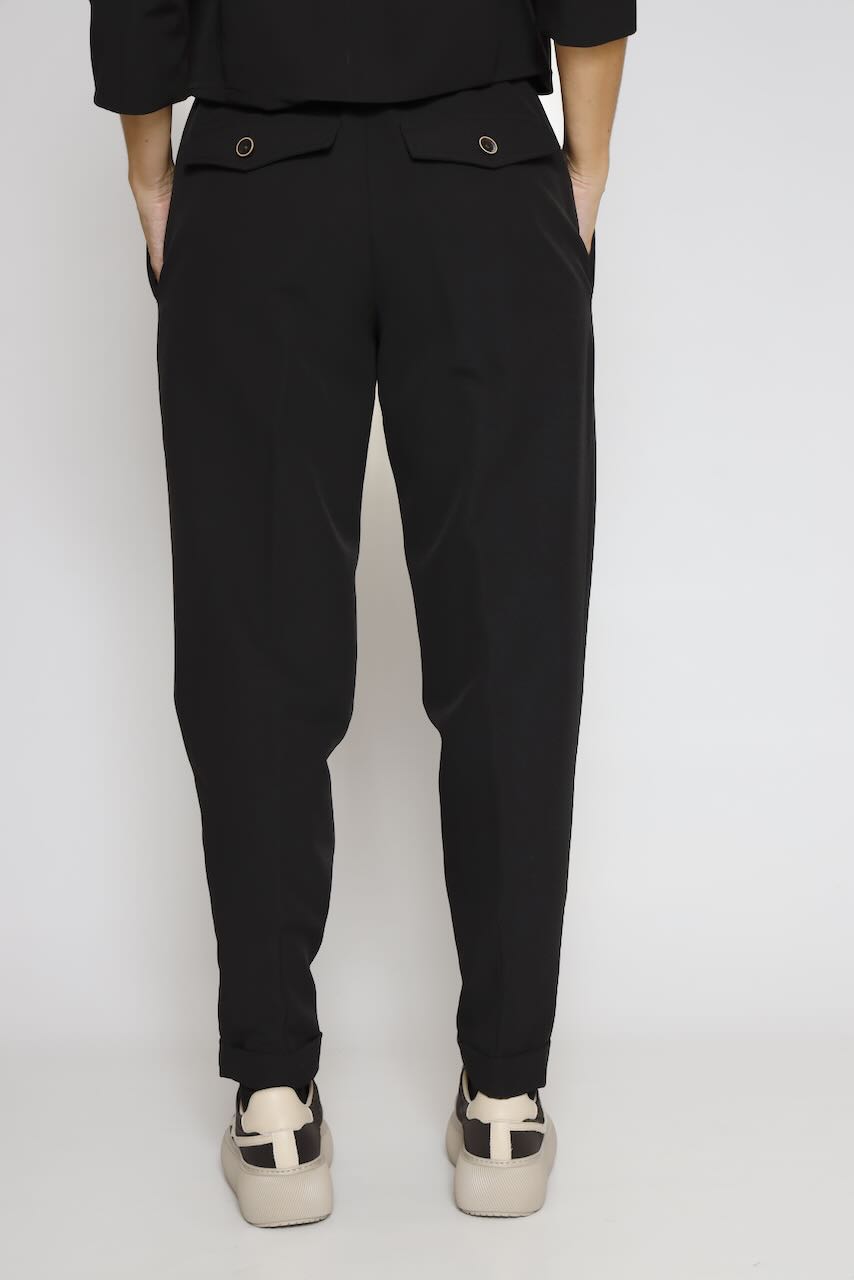 PANTALONES CON CINTURILLA ELÁSTICA 54-5091-NEGRO