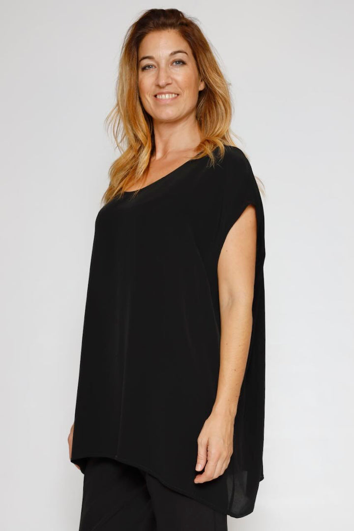BLUSA/LARGONA P25AN127-NEGRO